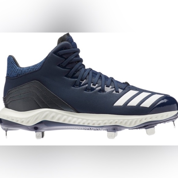 Adidas Icon 4 Bounce Mid Mens Metal Baseball Cleats NWOT - Picture 2 of 12